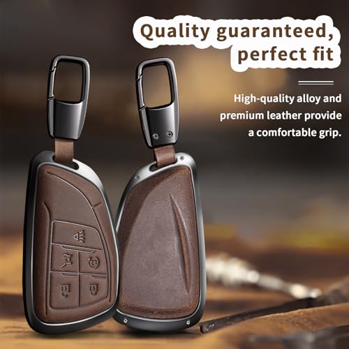 Key Fob Cover for 2022-2025 2026 Silverado 1500 Sierra 1500, 2024-2026 Silverado Sierra 2500HD 3500HD Buick Equinox (D5-Brown) - color: D5-brown