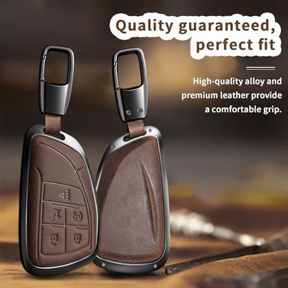 Key Fob Cover for 2022-2025 2026 Silverado 1500 Sierra 1500, 2024-2026 Silverado Sierra 2500HD 3500HD Buick Equinox (D5-Brown) - color: D5-brown