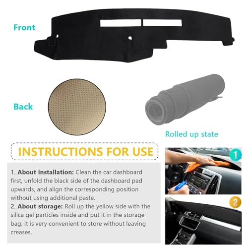 Dashboard Cover Suitable for Chevy Chevrolet Silverado/GMC Sierra C1500 C2500 C3500 K1500 K2500 K3500 1988-1994 Car Dashboard Cover Sun Visor Mat Non-Slip Polyester Dashboard Accessories - size: 1988-1994 For Silverado/GMC Sierra