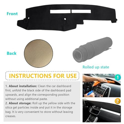Dashboard Cover Suitable for Chevy Chevrolet Silverado/GMC Sierra C1500 C2500 C3500 K1500 K2500 K3500 1988-1994 Car Dashboard Cover Sun Visor Mat Non-Slip Polyester Dashboard Accessories - size: 1988-1994 For Silverado/GMC Sierra