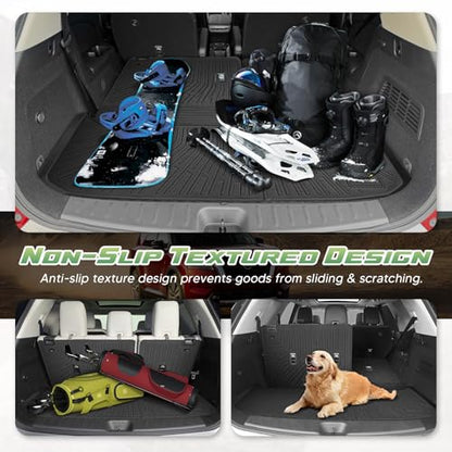 Cartist Cargo Mat & Backrest Mat Fits for Nissan Pathfinder 2022 2023 2024 2025 2026(7/8 Seats) All Weather TPE Trunk mat for Pathfinder Car Accessories for Pathfinder 2022-2026 - size: 10)Nissan Pathfinder (7/8 Seats)【22-26】