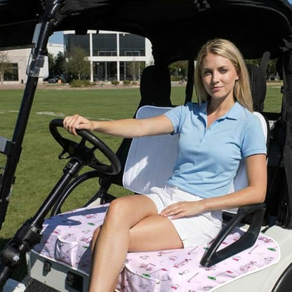 Golf Cart Seat Covers Golf Cart Seat Towel Blanket Group - color: Pink Golf with Pocket