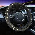 Sun and Moon Steering Wheel Covers Non Slip Neoprene Space Wheel Protector Universal 15 inch for Men Women - color: Black5