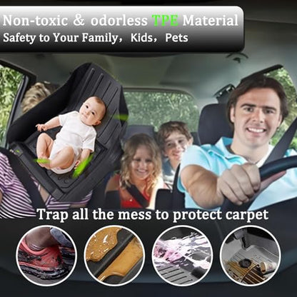 CRV Floor Mats Compatible with 2007-2011 Honda CR-V，All Weather Protection Waterproof Durable Anti-Slip Odorless Custom-fit TPE Floor Liner Front and Rear Row Set - size: 1）For Honda CRV（2007-2011 ）Floor Mats
