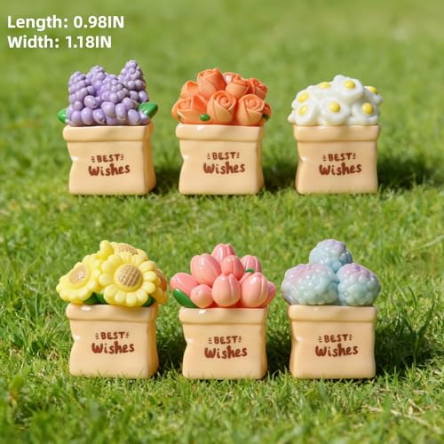 6PCS Flower Car Dashboard Decorations, Daisy Car Dashboard Decor Rear View Mirror Ornaments, Cute Car Accessories for Women
