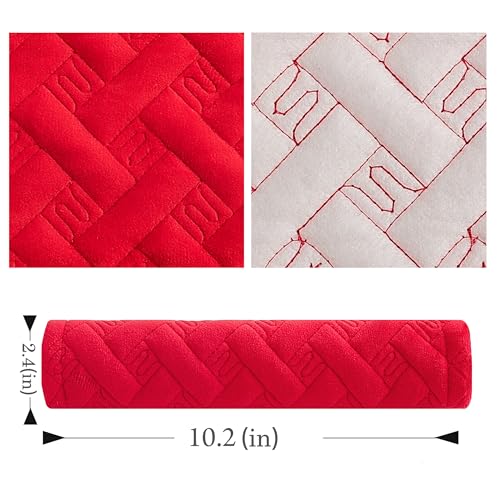 2-Pack Soft Seat Belt Covers Universal Car Shoulder Pad Cushions with Braid Pattern for Comfortable Driving & Bag Strap Protection Red - color: Red