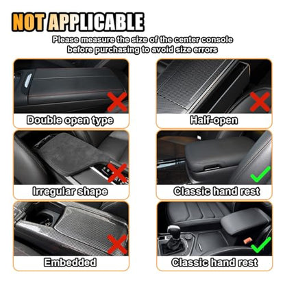 Bling Leather Car Armrest Seat Box Cover, Car Console Armrest Cover with Crystal Rhinestones, Anti-Scratch Waterproof Auto Center Console Protector Cushion Pad for Car SUV Truck (Pink) - color: Pink