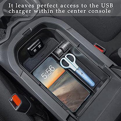 Center Console Tray Organizer Compatible with Toyota RAV4 Accessories 2025 2024 2023 2022 2021 2020 2019 and 2021-2025 RAV-4 Prime, Armrest Insert Container ABS Material Secondary Storage Box