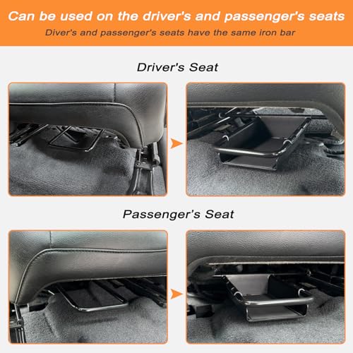 Front Under Seat Storage Organizer Tray Compatible with Jeep Wrangler JL/JLU 2018-2022 2023 2024 2025 2026 and Jeep Gladiator JT Truck 2020-2023 2024 2025 2026 Hidden Accessories （Patented Design）