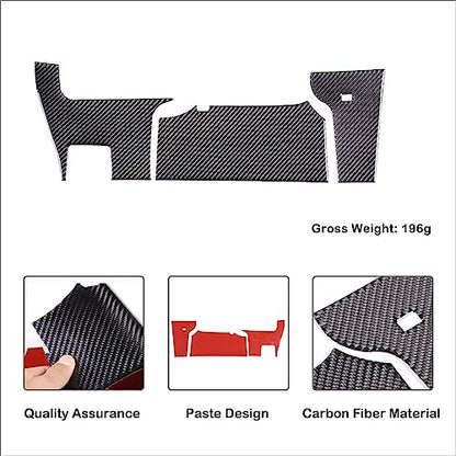 Aunginsy Car Driver's Lower Knee Pad Panel Trim Sticker Compatible with Toyota Tundra/Sequoia 2022 2023 2024 Pickup Truck Real Carbon Fiber Decorative Sticker Protection Cover Interior Accessories - size: Driver's Lower Knee Pad Panel Sticker