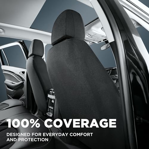 PIC AUTO Car Seat Covers, Premium Leather and Air Mesh Automotive Sports Seat Covers Full Set, Front and Rear Bench, Airbag Compatible Universal Fits Most Cars, SUVs, Trucks and Vans (Black & Beige) - color: Black & Beige, size: Full Set