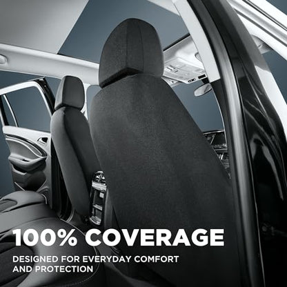 PIC AUTO Car Seat Covers, Premium Leather and Air Mesh Automotive Sports Seat Covers Full Set, Front and Rear Bench, Airbag Compatible Universal Fits Most Cars, SUVs, Trucks and Vans (Black & Beige) - color: Black & Beige, size: Full Set