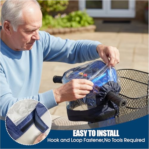 Control Panel Cover Fit for 4-Wheel Mobility Scooter, Protective Cover for Elderly Electric Power Wheelchair, Dust, Dirt, Rain & Sun Protection Accessories - color: Navy Blue