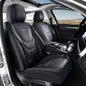 Coverado Car Seat Covers Front Seats, 2 Piece Car Seat Protector Waterproof Leather Seat Cushion Universal Fit for Truck Automotive Vehicles Black