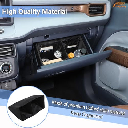 Aunginsy Center Console Glove Box Divider Organizer Compatible with Ford Maverick 2022-2025 Passenger Side Glove Divider Box Storage Bag Compartment Partition Insert Tray Secondary Storage Accessories