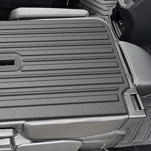 Kick Mats Backrest Mats for 2018-2025 2026 Volkswagen VW Atlas Bench Seat Car Mat Accessories(Not Fit Cross Sport), All Weather TPE Protector SEL SE Peak Edition(2nd Row Kick Mats 7 Seats)