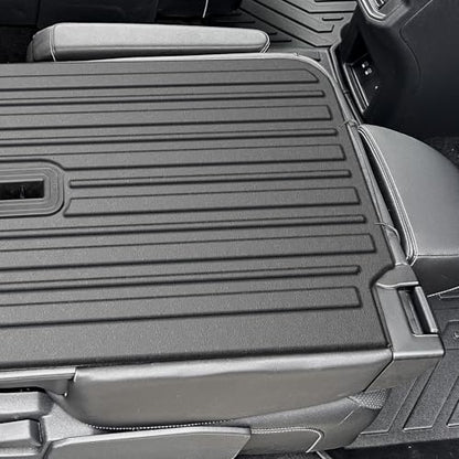 Kick Mats Backrest Mats for 2018-2025 2026 Volkswagen VW Atlas Bench Seat Car Mat Accessories(Not Fit Cross Sport), All Weather TPE Protector SEL SE Peak Edition(2nd Row Kick Mats 7 Seats)