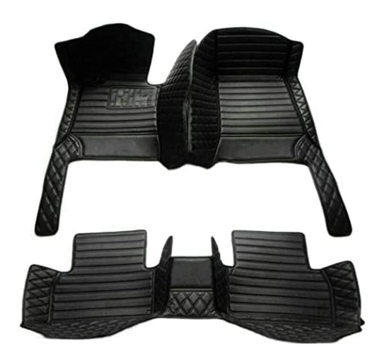 Custome Car Mats Accessories All Weather Floor mats Compatible with Automotive Floor Mats Passenger car mats (All Black) - color: all black