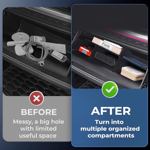 Glove Box Organizer Compatible with Hyundai Santa Fe 2026 2025 2024, Interior Accessories Glove Box Compartment Insert Storage Dividers for 2024-2026 Santa Fe, Black