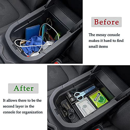 Center Console Tray Organizer Compatible with Toyota RAV4 Accessories 2025 2024 2023 2022 2021 2020 2019 and 2021-2025 RAV-4 Prime, Armrest Insert Container ABS Material Secondary Storage Box