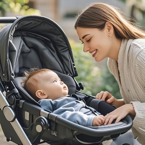 Head and Body Support Car Seat Insert, Soft Breathable Car Seat Cushion, Universal Carseat Insert Support for Stroller, Swing & Carrier (Black) - color: Black