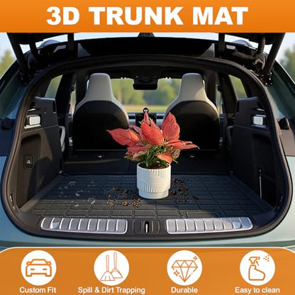 Trunk Liner for 2011-2017 Honda Odyssey 3D Custom Fit All-Weather TPE Material Waterproof Car Cargo Liner Mat, Black - color: 2011-2017 Honda Odyssey