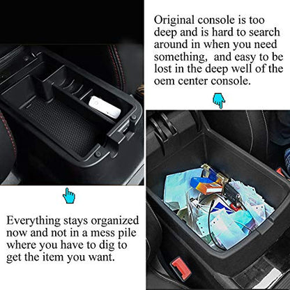 Center Console Armrest Storage Box Compatible with Mitsubishi Outlander Sport 2012 2013 2014 2015 2016 2017 2018 2019 2020 2021 ABS Tray Insert Organizer Glove Pallet - size: 2012-2020 Mitsubishi Outlander Sport