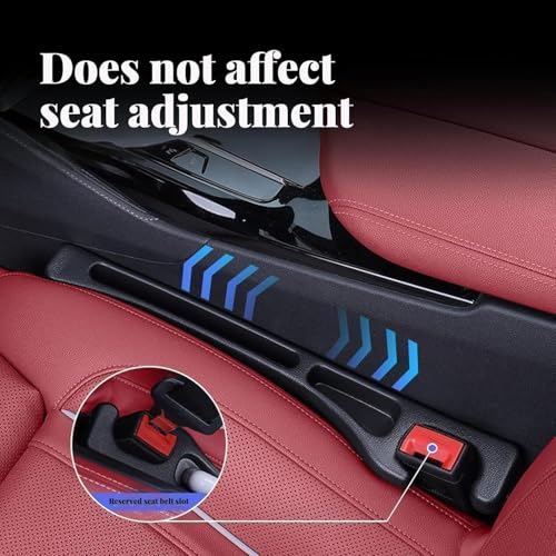 2-Pack Car Seat Gap Filler Organizer, No Drop Seat Guard, Universal Car Seat Gap Filler, Silicone Gap Filler Prevents Phone, Keys & Wallet from Falling, Universal Fit for Car, SUV, Truck