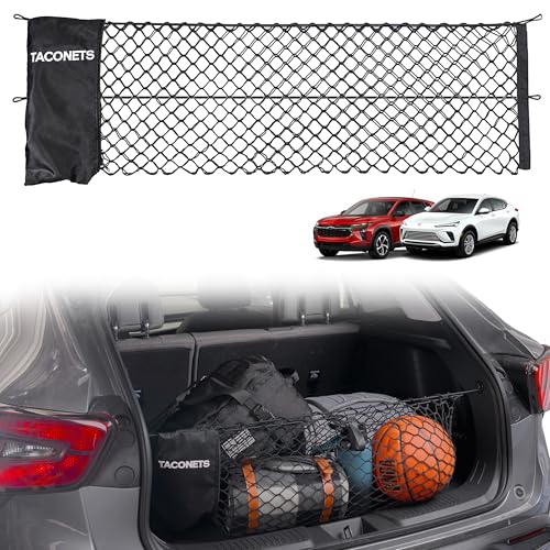 TacoNets Envelope Cargo Net for Chevy Trax/Buick Envista - Fits 2024-Current - Upgraded 5mm Bungee - Integrated Storage Bag - Heavy Duty Hooks - Designed in USA - style: Chevy Trax / Buick Envista 2024+
