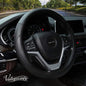 Valleycomfy Microfiber Leather Steering Wheel Cover Large-Size for F150 F250 F350 Ram 4Runner Tacoma Tundra Range Rover Model S X with 15 1/2 inches-16 inches Outer Diameter (Black) - color: Black, size: Large Size[15.5"-16"]