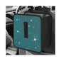 Car Foldable Trash Can, Bling Rhinestone Oxford Garbage Container Hanging Waterproof Organizer, Mini Crystal Dustbin Waste Basket Leakproof Trash Bin for Car Office Kitchen (Lake Blue) - color: Lake Blue
