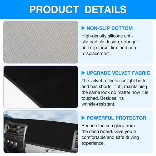 Autorder Dashboard Cover Mat for Toyota 4Runner 2003 2004 2005 2006 2007 2008 2009 Accessories Dash Cover Upgrade Velvet Dash Mat Sunshade Glare UV Rays Protector (Without Dash Speaker) - size: 2003-2009 Toyota 4Runner
