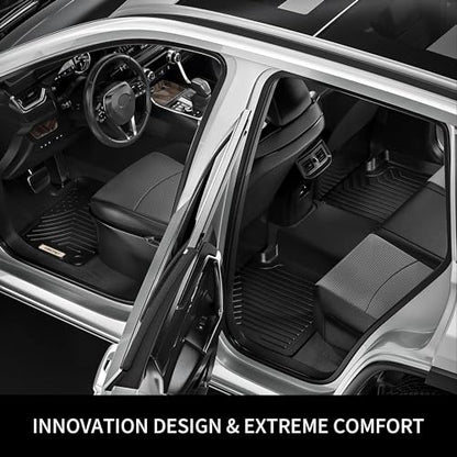 OEDRO Floor Mats Fit for 2023 2024 2025 2026 Honda HR-V (Hybrid & Gasoline), TPE All Weather Custom Fit Floor Liners for HRV EX-L/LX/Sport Accessories, Automotive 1st and 2nd Row Car Mats, Black