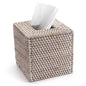 Rattan Tissue Box Cover Square, Hand Woven Wicker Tissue Holder, 5.5 x 5.5 X 5.7 inch, Whitewash - color: Whitewash, size: Square (5.7"H)