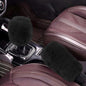 Hovom 2PCS Fluffy Car Gear Shift Knob Cover & Handbrake Cover, Soft Plush Hand Brake Handle & Gear Shift Cover for Women Girls, Universal Comfortable Warm Furry Car Accessories (Black) - color: Black