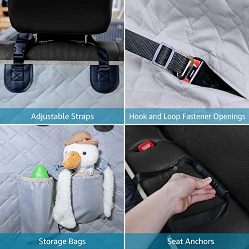 Lassie XL Truck Dog Seat Cover Back Seat with 2 Seat Belts, Dog Car Hammock for Large SUV and Trucks Compatible with F150 F250/Chevrolet Silverado/Ram Pickup/GMC Sierra/Toyota Tundra and Crew Cab - color: Gray, size: Truck