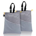2PCS Car Garbage Can, Hanging Car Trash Bag with Waterproof Leakproof Lining - color: Gray