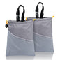 2PCS Car Garbage Can, Hanging Car Trash Bag with Waterproof Leakproof Lining - color: Gray