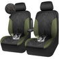 CAR PASS Waterproof Car Seat Covers Front Seats Covers Neoprene Wetsuit, All-Weather Non-Slip Durable,Universal Fit for SUV Sedans Trucks Vans Automotive,Armrest Airbag Compatible,Emboss 2 Black Green - color: Black and Green, size: Two Front