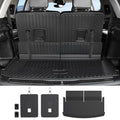 Cargo Mat Backrest Mats for 2021-2025 2026 Jeep Grand Cherokee L (3rd Row Manual & Power Fold), All Weather TPE Trunk Mat Cargo Liner Car Accessories (L | Cargo Mat+3rd Row Backrest Mats) - style: Grand Cherokee L | 2021-2026 | Cargo Mat+3rd Row Backrest