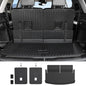 Cargo Mat Backrest Mats for 2021-2025 2026 Jeep Grand Cherokee L (3rd Row Manual & Power Fold), All Weather TPE Trunk Mat Cargo Liner Car Accessories (L | Cargo Mat+3rd Row Backrest Mats) - style: Grand Cherokee L | 2021-2026 | Cargo Mat+3rd Row Backrest