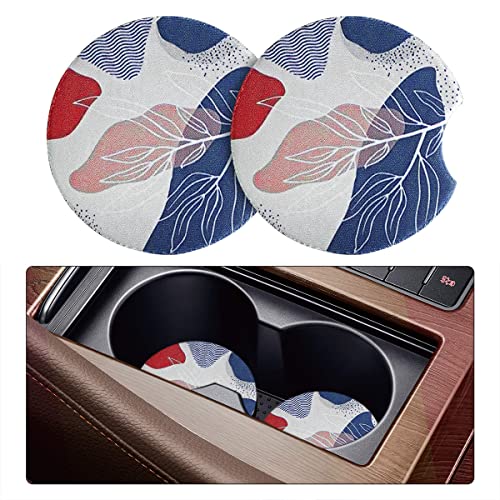 Moly Magnolia 2 Pack Car Coasters for Drinks Absorbent - 2.75 Inch Cute Car Cup Holder Coasters for Women, Removable Cup Holder Coaster for Women Girls, Car Interior Accessories (Style K) - color: Style K