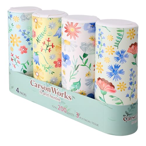 Car Tissues Cylinder 4 Packs Round Tissue Box Holder Perfect for Car Cup Holder, Napkins Box Round Container with Facial Tissues for Travel Car Bathroom Office School - color: Ct-1