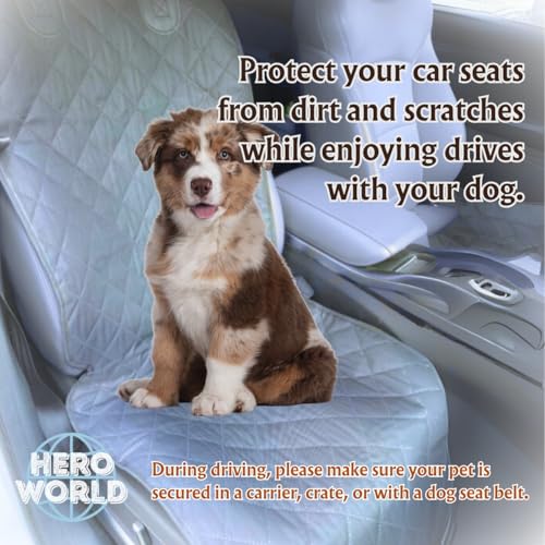 Dog Car Seat Cover Front and Back Seat 2 Pack Separate Seat Protectors for Pets Universal Fit Easy Install Foldable Dirt Resistant Waterproof scratchproof