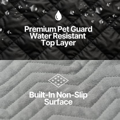 Formosa Covers Dog Cargo Liner for SUV - Heavy Duty Quilted and Padded Mat Covers Trunk Back Area - Hair Easily Shakes Off - Black - Universal Fit 68" W x 93" L - color: Black