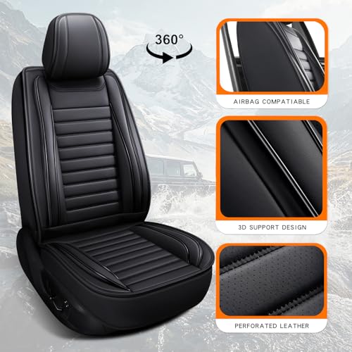 Car Seat Covers,Car Seat Protector Waterproof,Seat Covers Full Set, Car Seat Protectors,Automotive Seat Covers Fit for Most Cars Black