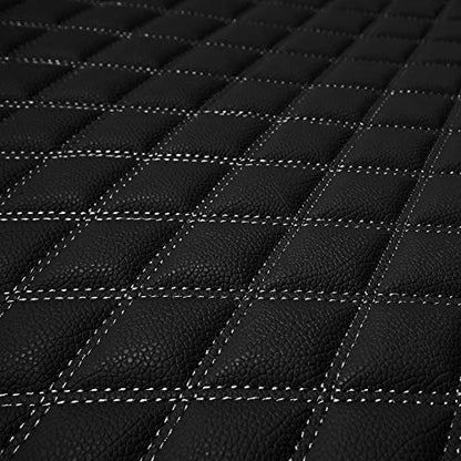 FH Group F16501BLACK-46 Deluxe Heavy Duty Faux Leather Diamond Pattern Multi-Purpose Black Automotive Cargo Liner fits most Cars, SUVs, and Trucks, 46 inches - color: Black, size: 40 x 46 Inches