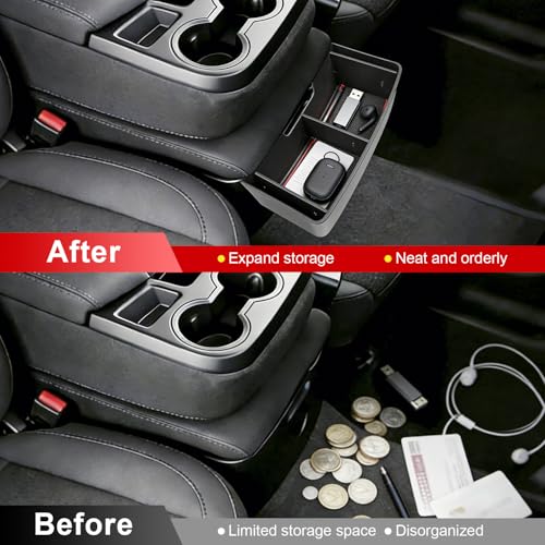 Center Console Hanging Organizer Box Compatible With For 2019-2026 Chevy Silverado/GMC Sierra 1500 and 2020-2026 Silverado/Sierra 2500HD 3500HD Split Bench Seat Hanging Storage Box Accessories