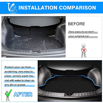 KUST Cargo Mat for Toyota Corolla Cross 2022-2025 2026 (Only Fits NO JBL Subwoofer in Cargo Area)(Not for Corolla) Rear Trunk Mat Cargo Liner All Weather Protection TPE Rubber Black - style: Corolla Cross 2022-2026 │ Trunk Mat