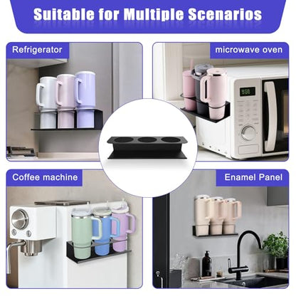 Magnetic Stanley Cup Holder for Fridge, Tumbler Organizer Strong Fridge & Metal Surface Water Bottle Organizer for Kitchen, Stanley Cup Accessories, 2 Pack
